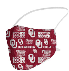 University of Oklahoma "Logo All Over" Cloth Facemask