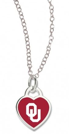 University of Oklahoma 3D Heart Necklace
