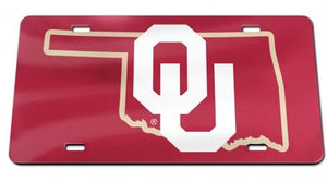 University of Oklahoma State Shape License Plate