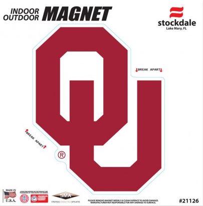 University of Oklahoma 6x6 Logo Magnet