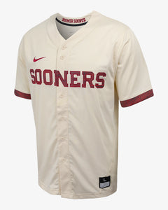University of Oklahoma Cream Replica Baseball Jersey