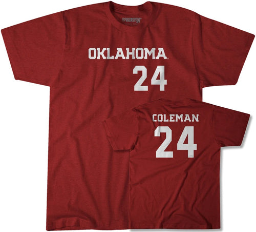 University of Oklahoma Jayda Coleman Name & Number Tee