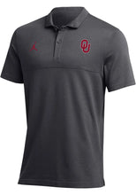 Load image into Gallery viewer, Oklahoma Mens Jordan Sideline Polo Gry