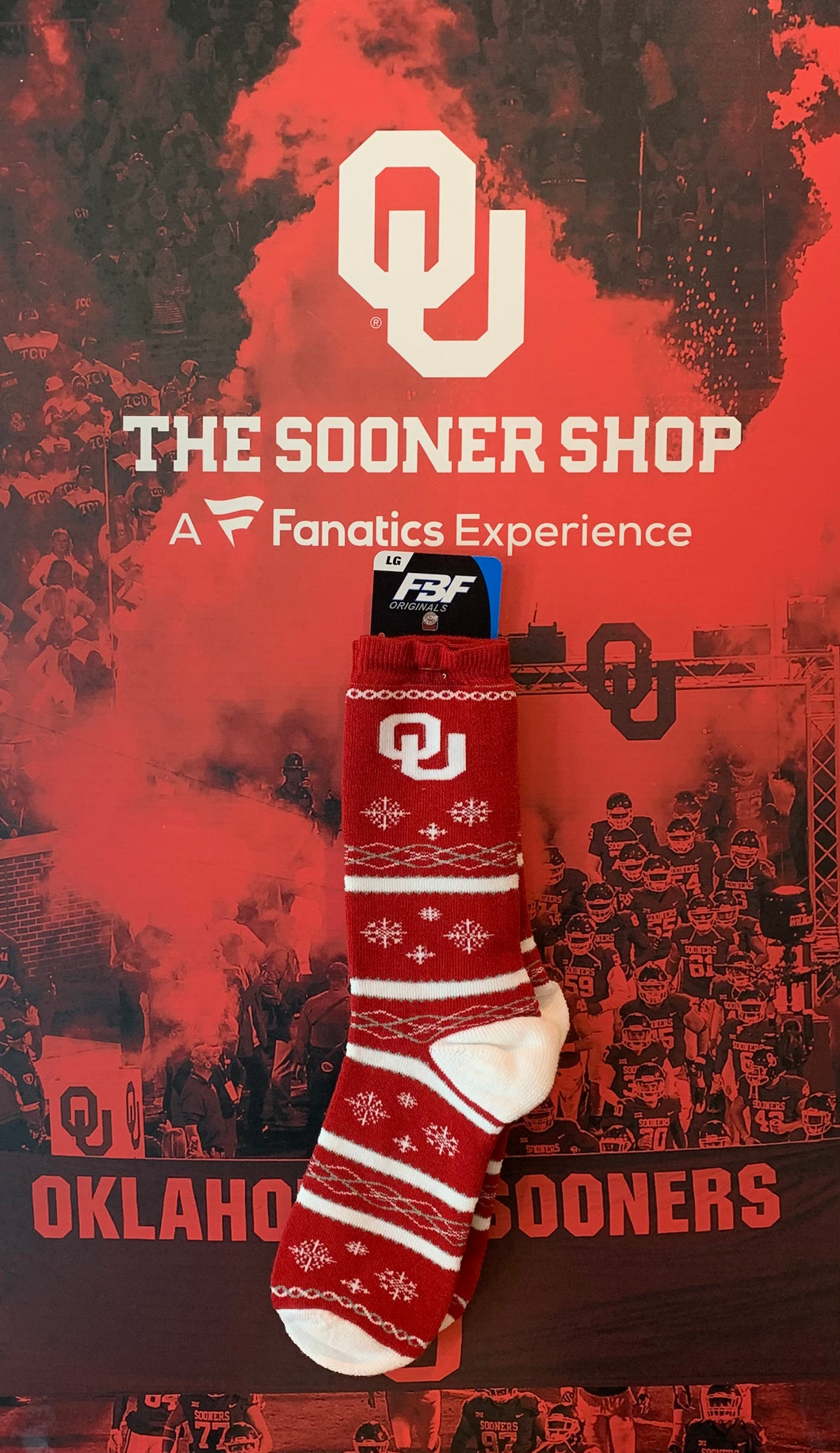 University of Oklahoma For Bare Feet Snowflake Socks